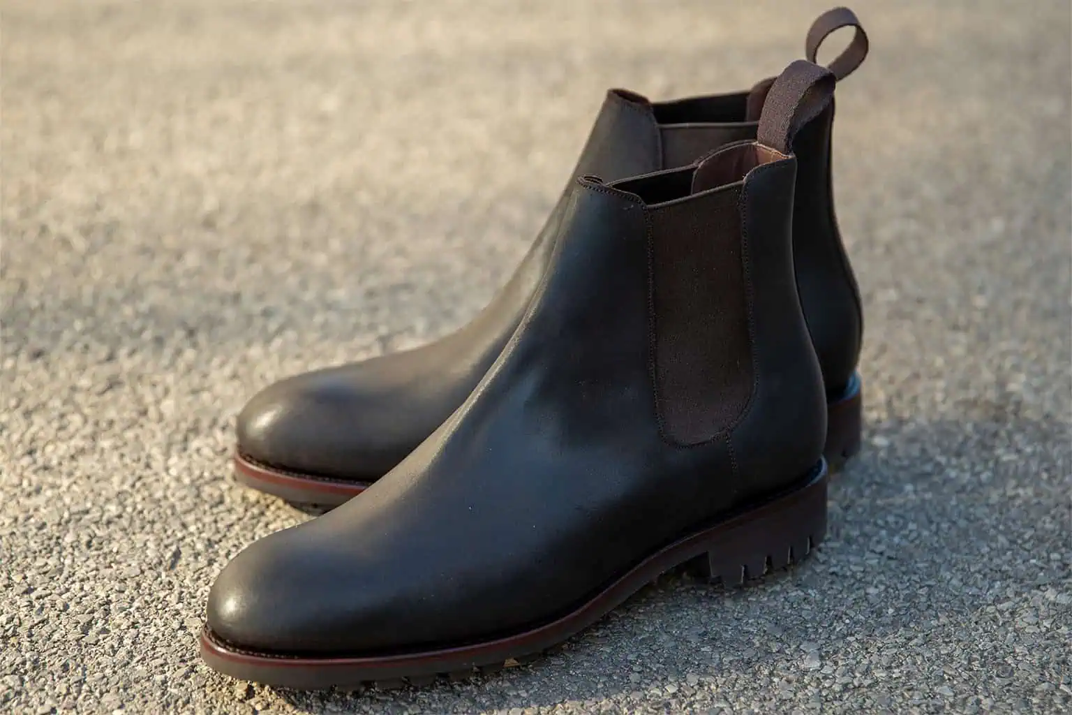 Black Chelsea boots by Carmina Shoemaker