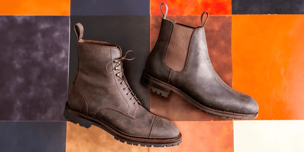 Brauner Schnürstiefel und Chelsea Boot von Carmina Shoemaker