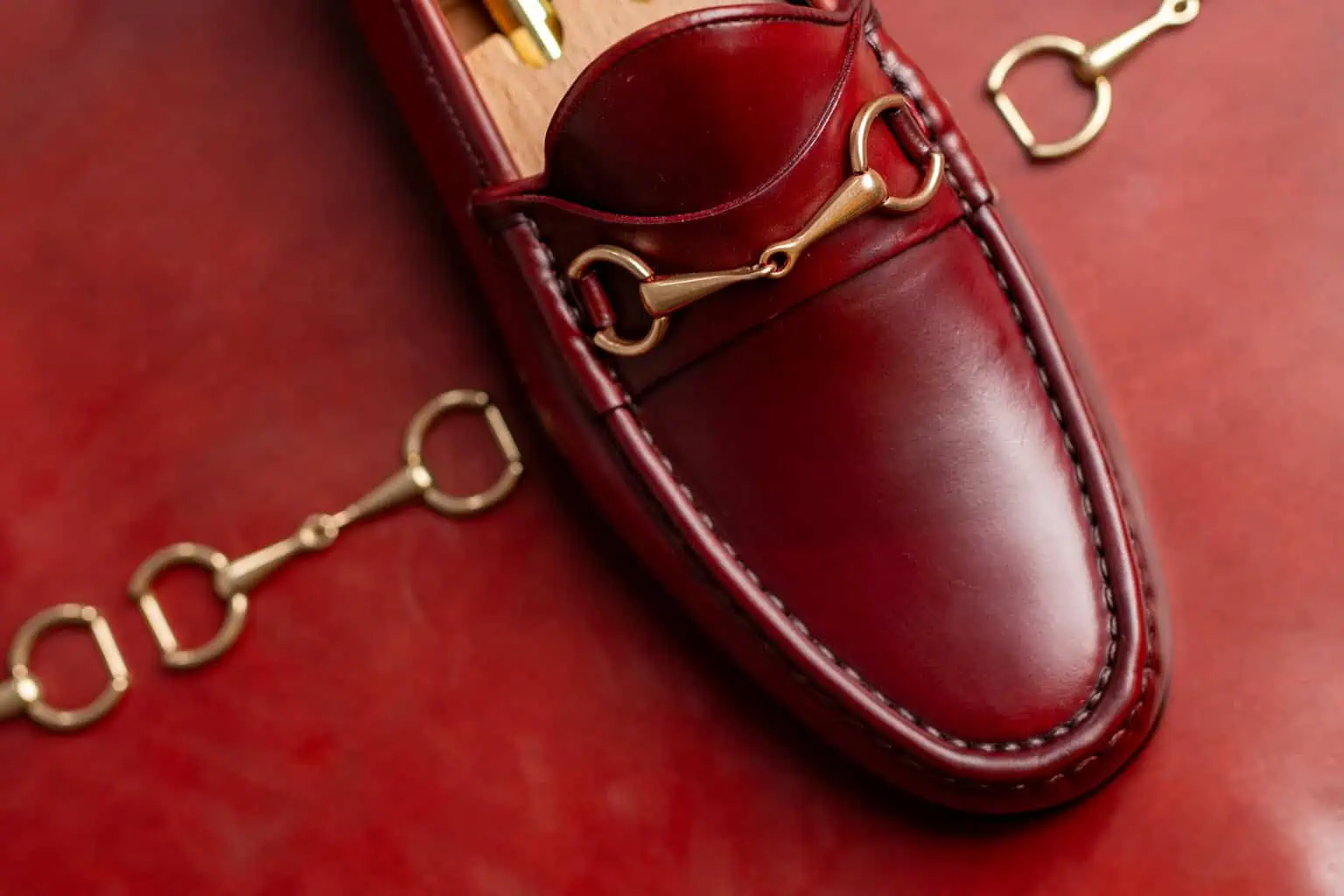 Burgundy horsebit loafer by Carmina Shoemaker